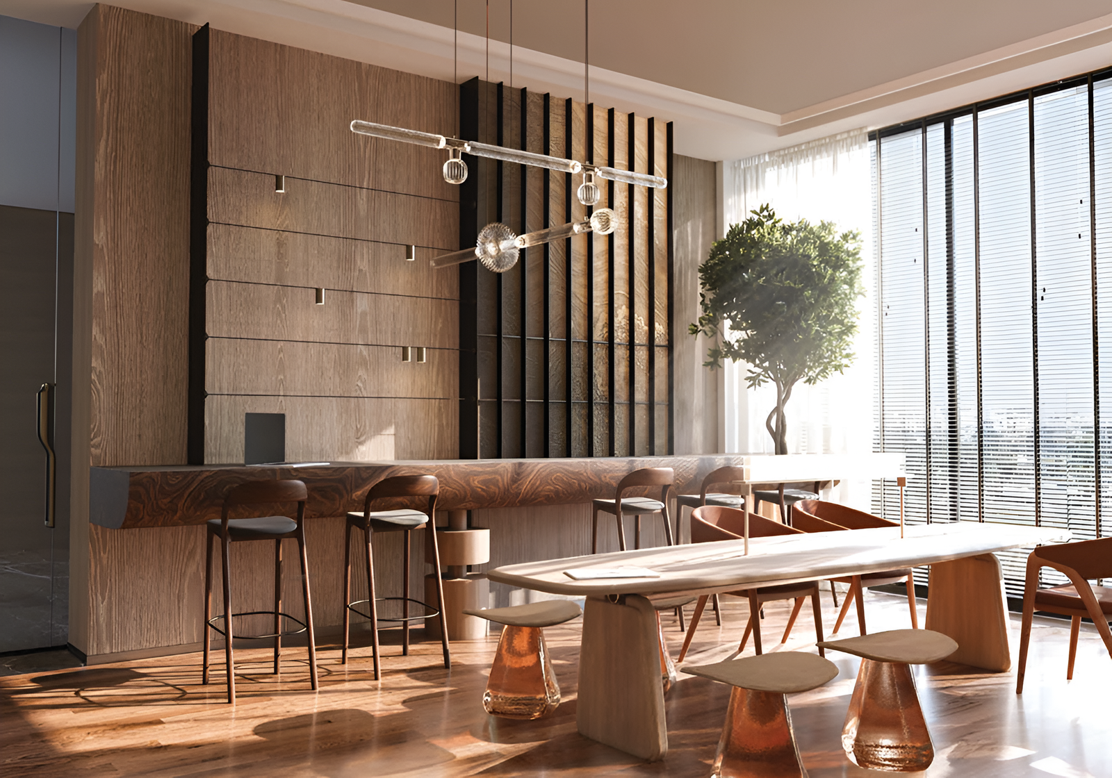 Multistar Autograph Residency Oshiwara Elegant Dining and Bar Interior