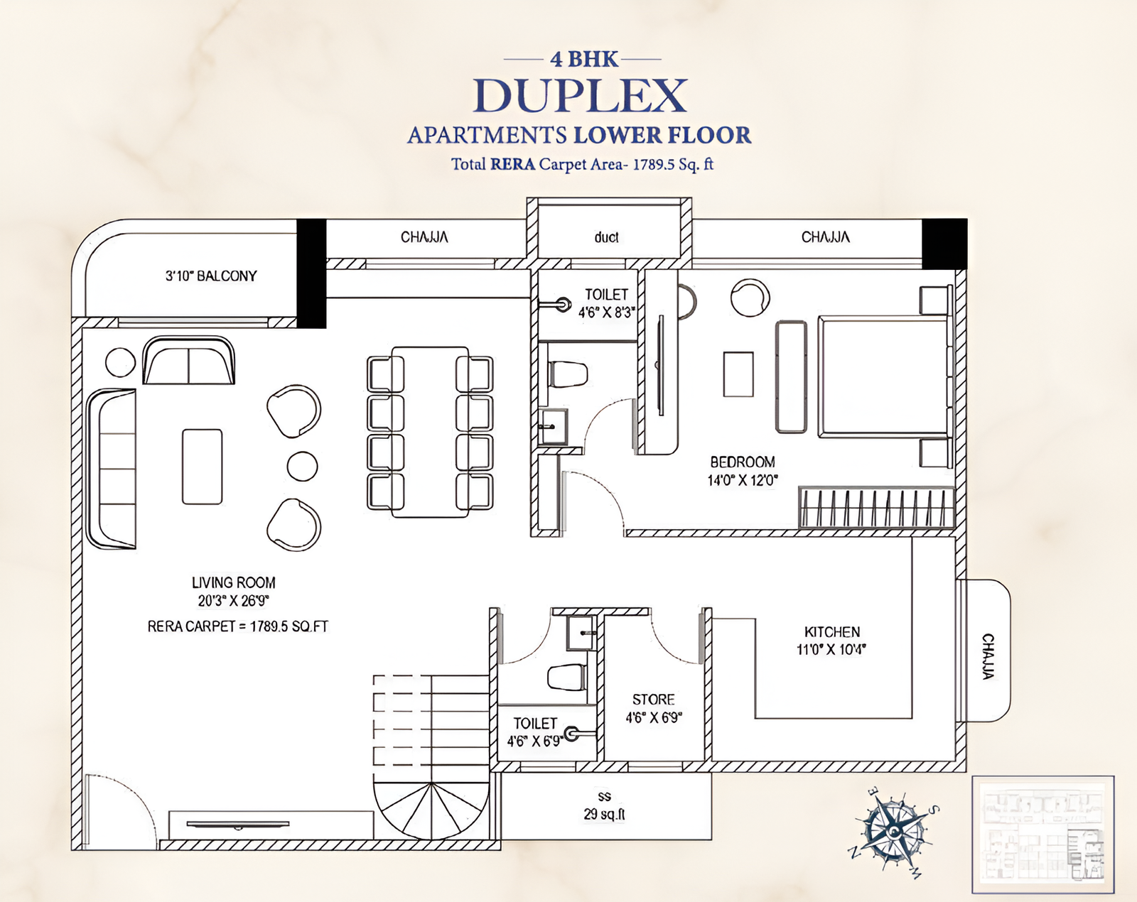 Multistar Autograph Residency Oshiwara Premium Duplex Floor Plan