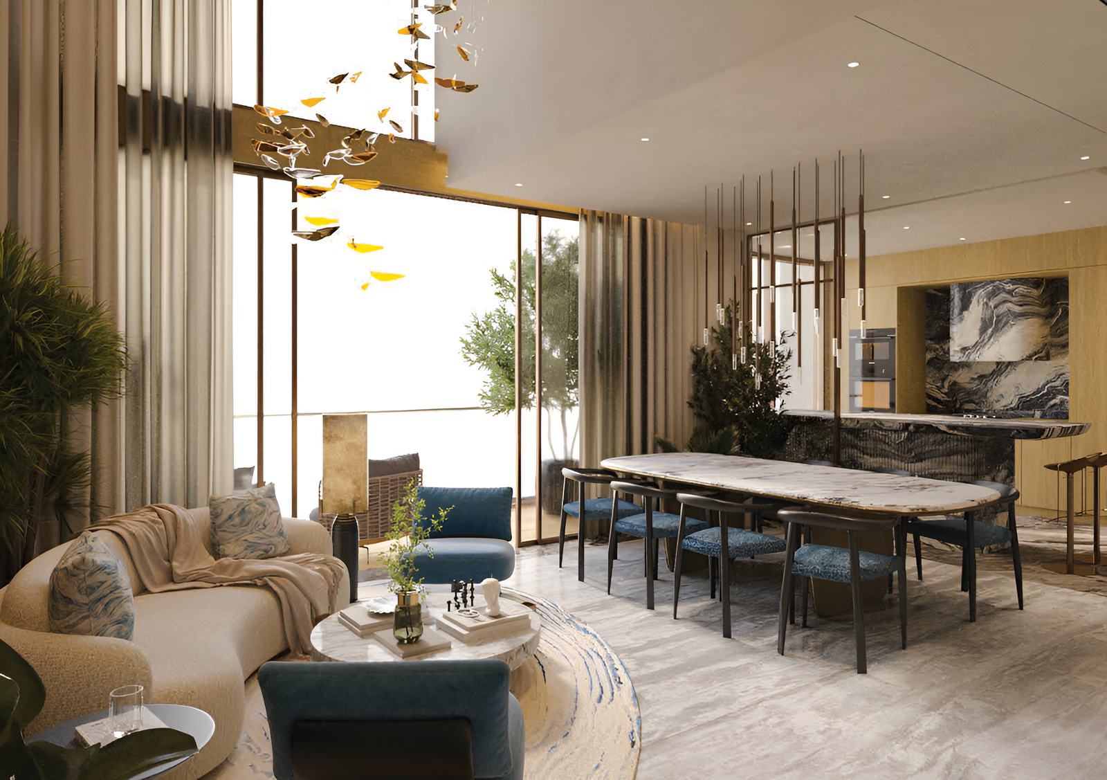 Multistar Autograph Residency Oshiwara Luxury Living and Dining Interior